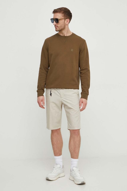 Pamučna dukserica Boss Orange 50509323 zelena AA00