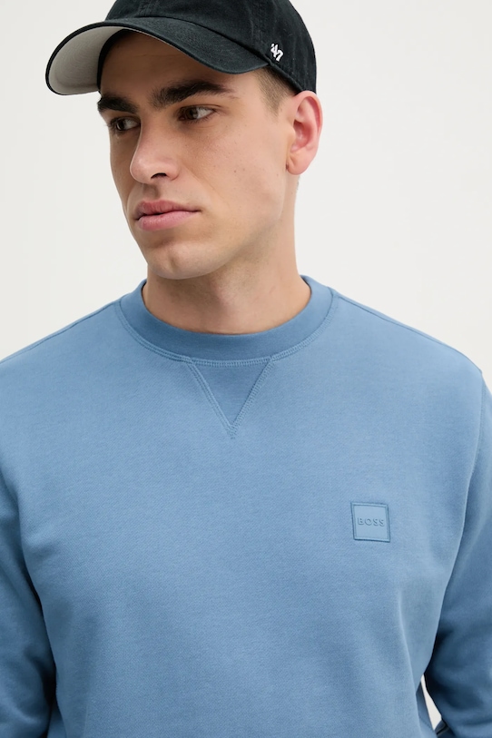 BOSS Orange hanorac de bumbac albastru 50509323