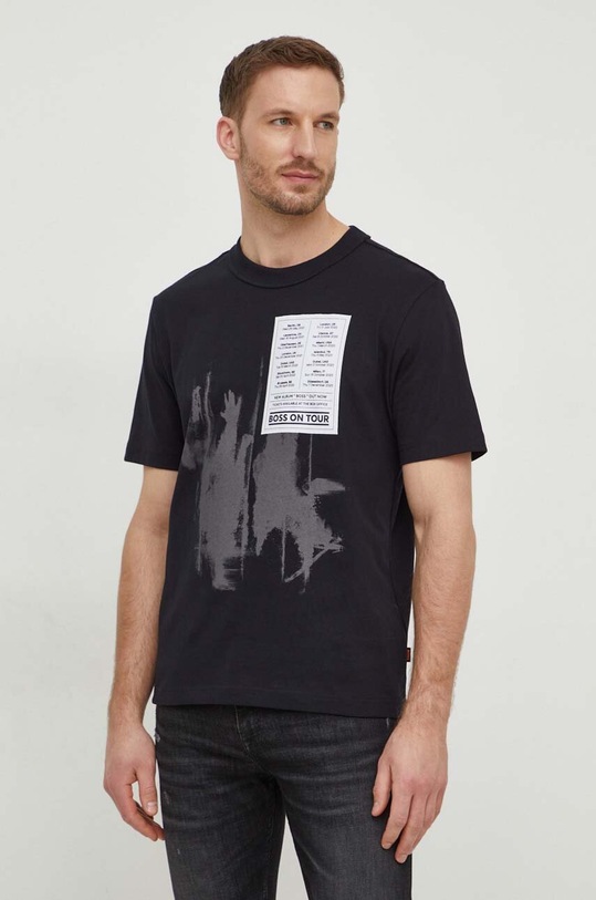 BOSS Orange t-shirt bawełniany nadruk czarny 50511051