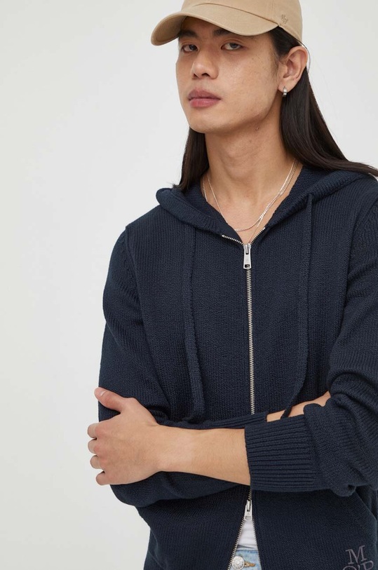 Marc O'Polo pamut kardigán sötétkék 420500561112