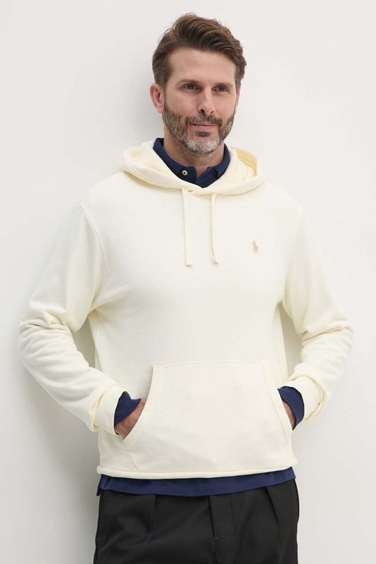 Polo Ralph Lauren hanorac de bumbac cu gluga bej 710916690