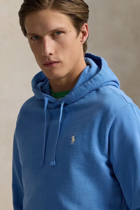 Pamučna dukserica Polo Ralph Lauren plava 710916690