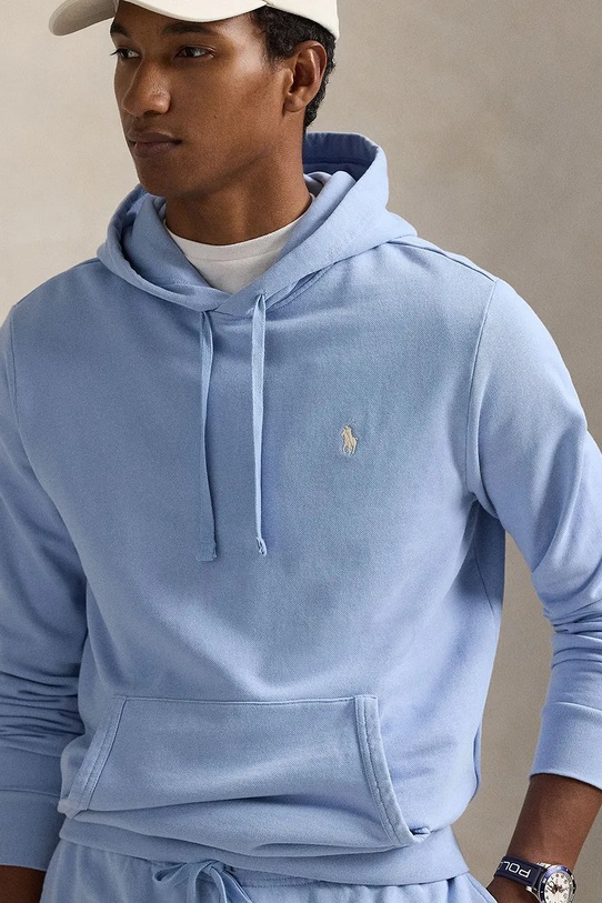 Polo Ralph Lauren bluza bawełniana niebieski 710916690