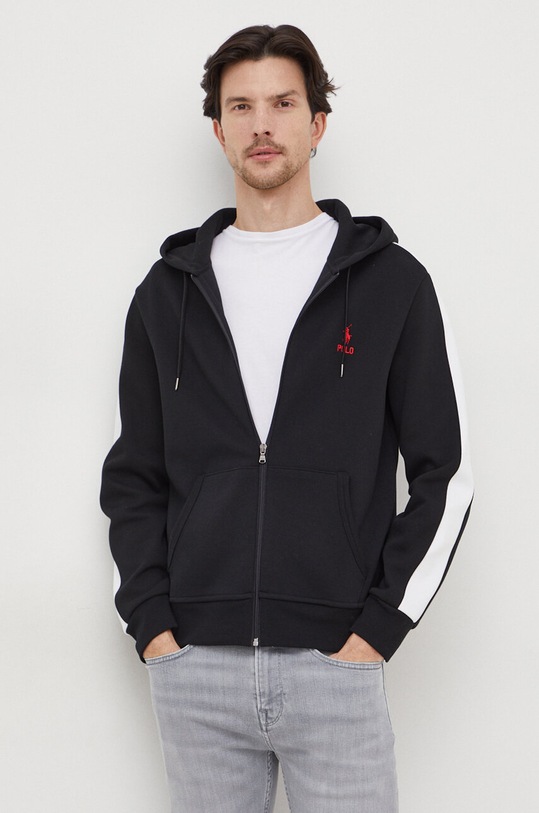 Mikina Polo Ralph Lauren s kapucňou čierna 710926504