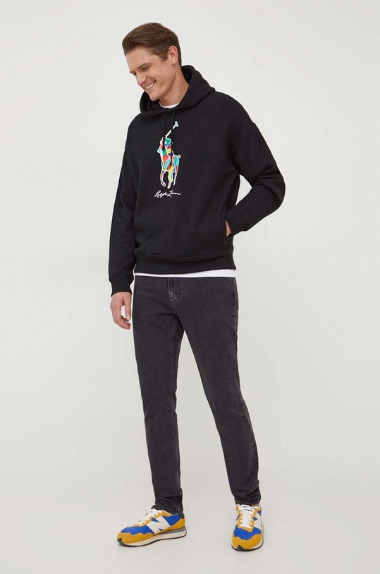 Polo Ralph Lauren felpa 710926613 nero SS24