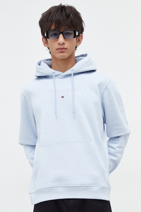 Tommy Jeans bluză imprimeu albastru DM0DM17985