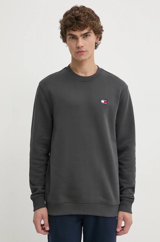 Бавовняна кофта Tommy Jeans сірий DM0DM17986