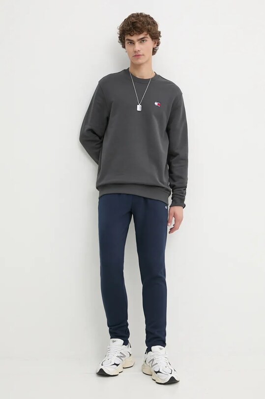 Бавовняна кофта Tommy Jeans DM0DM17986 сірий AW24