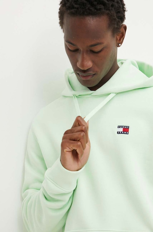 Tommy Jeans bluza bawełniana bawełna zielony DM0DM17988