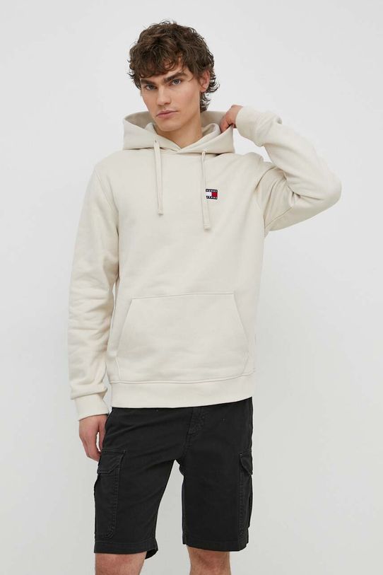 Tommy Jeans hanorac de bumbac DM0DM17988 bej AW24