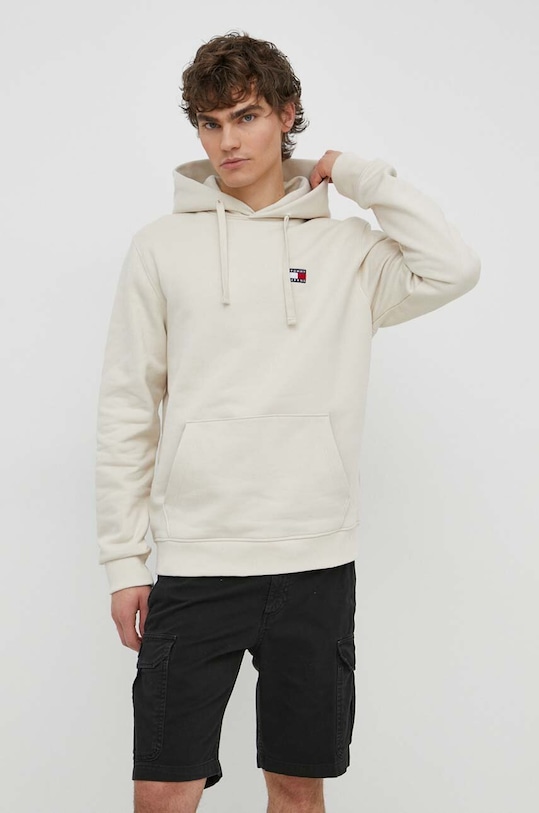 Tommy Jeans bluza bawełniana DM0DM17988 beżowy AW24