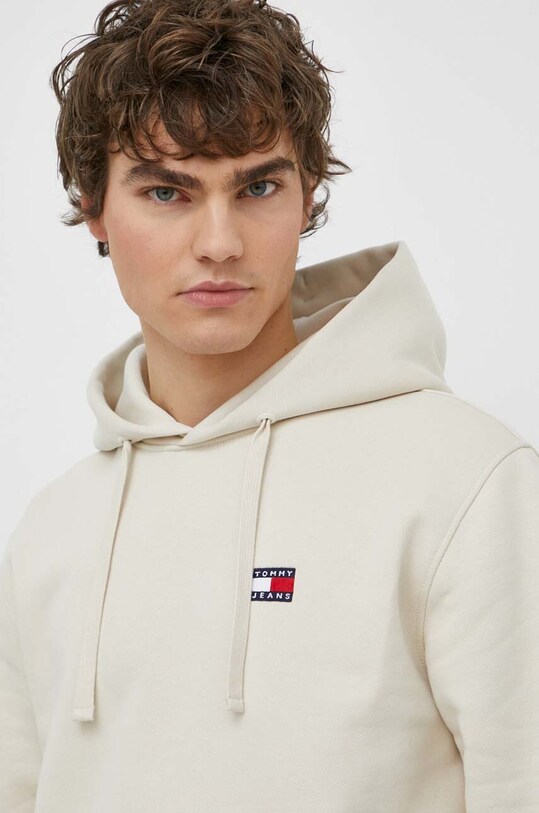 Бавовняна кофта Tommy Jeans бежевий DM0DM17988