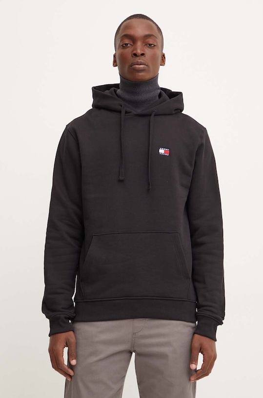 Bavlněná mikina Tommy Jeans černá DM0DM17988