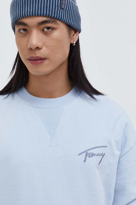 Tommy Jeans bluza bawełniana aplikacja niebieski DM0DM17989