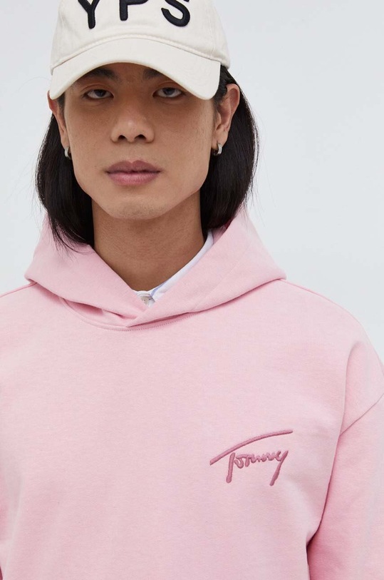 Tommy Jeans bluza bawełniana różowy DM0DM17990