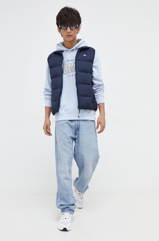 Tommy Jeans bluza bawełniana DM0DM18401 niebieski SS24