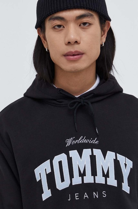 Tommy Jeans bluza bawełniana czarny DM0DM18401