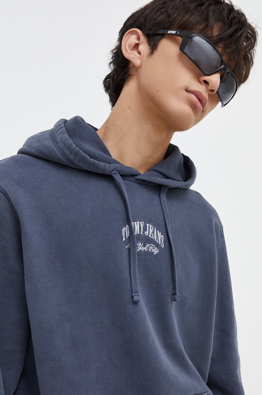 Хлопковая кофта Tommy Jeans тёмно-синий DM0DM18410