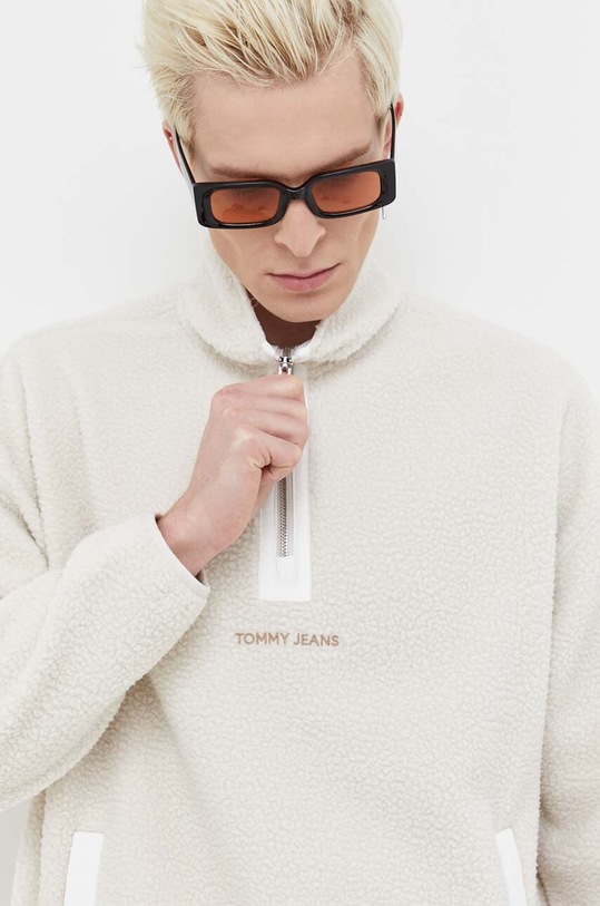 Tommy Jeans hanorac fleece bej DM0DM18412