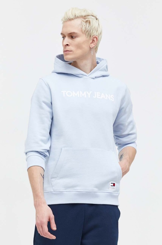 Tommy Jeans bluza bawełniana niebieski DM0DM18413