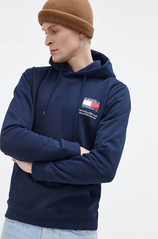 Tommy Jeans bluza z kapturem granatowy DM0DM18418