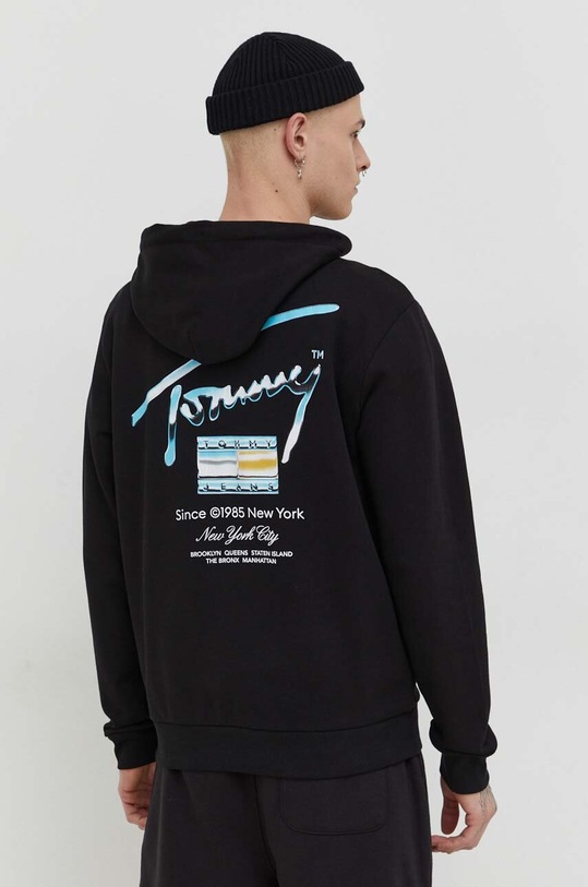Îmbrăcăminte Tommy Jeans hanorac de bumbac DM0DM18457 negru