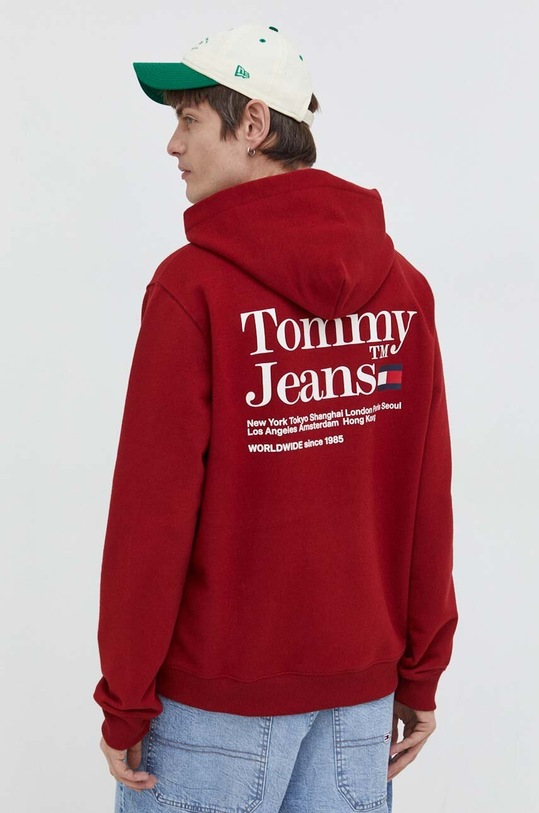 Μπλούζα Tommy Jeans μπορντό DM0DM18860