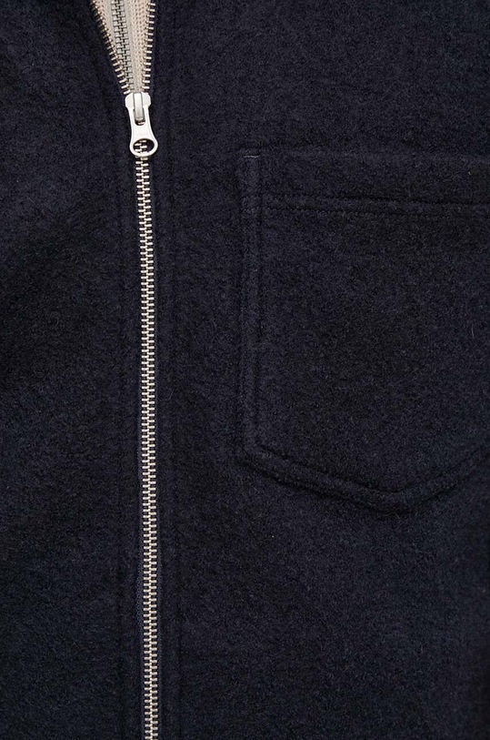 Samsoe Samsoe kurtka koszulowa wełniana HANNES M22400082 granatowy