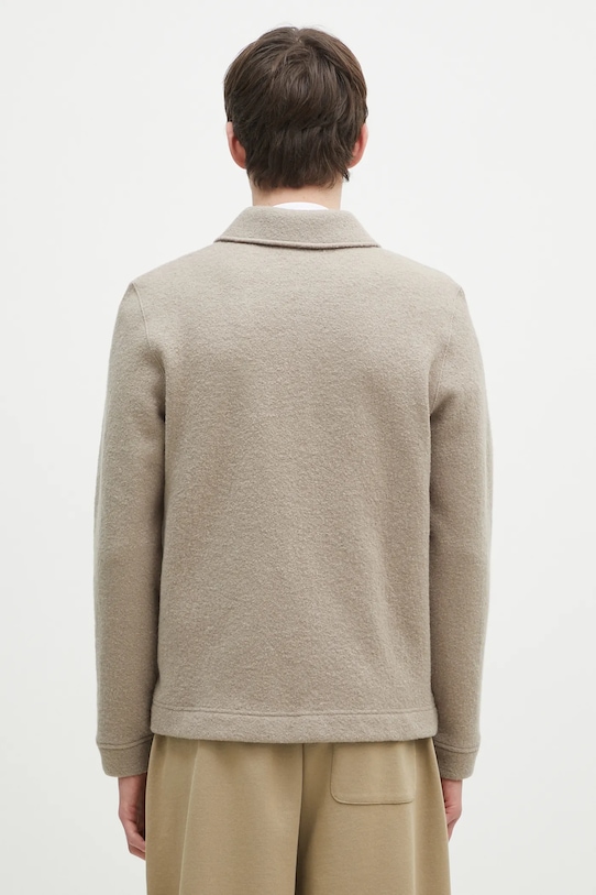 Oblečení Vlněná košilová bunda Samsoe Samsoe M22400082 béžová