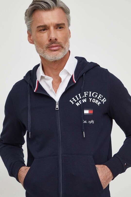 Tommy Hilfiger bluza bawełniana granatowy MW0MW33644