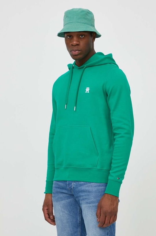 Tommy Hilfiger bluza z kapturem zielony MW0MW33646