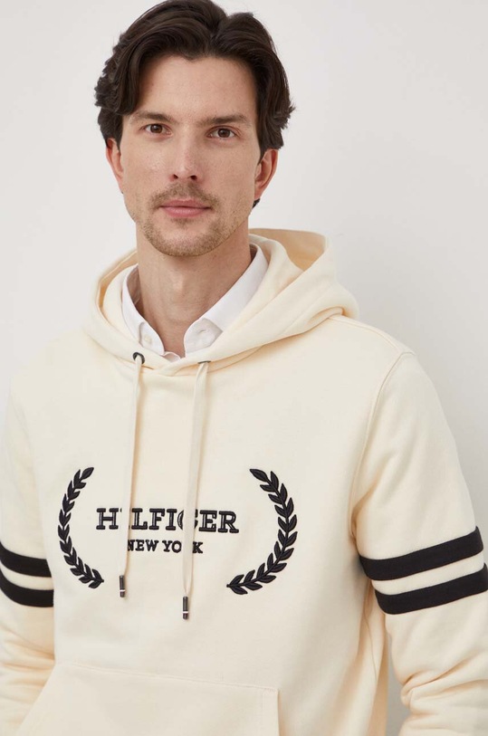 Bavlnená mikina Tommy Hilfiger béžová MW0MW33648