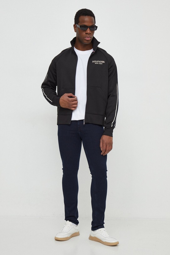 Mikina Tommy Hilfiger MW0MW33716 čierna SS24