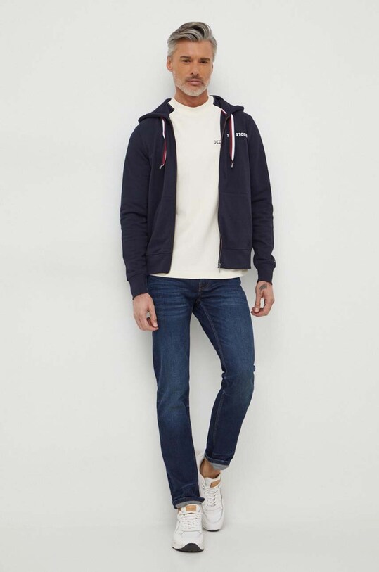 Μπλούζα Tommy Hilfiger MW0MW33658 σκούρο μπλε SS24