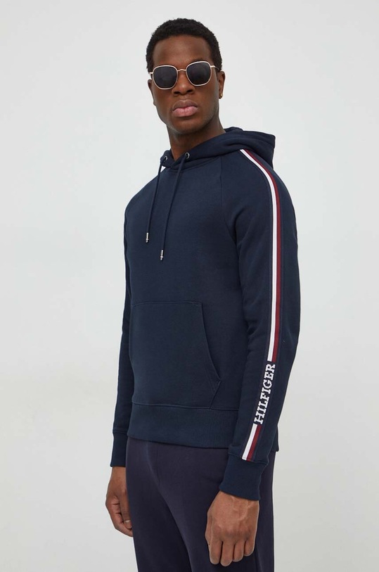 Mikina Tommy Hilfiger s kapucí námořnická modř MW0MW33659