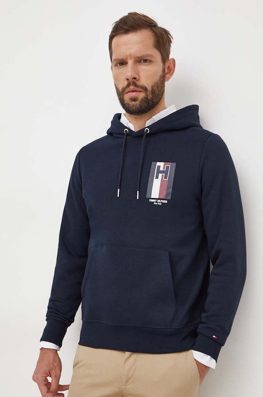 Tommy Hilfiger bluza z kapturem granatowy MW0MW33665