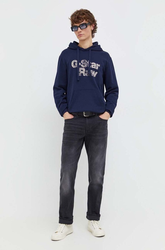 Bavlněná mikina G-Star D24664.D390 námořnická modř SS24