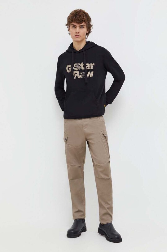 G-Star felpa in cotone D24664.D390 nero SS24