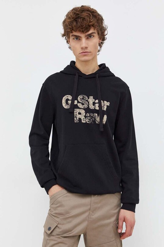 G-Star felpa in cotone nero D24664.D390