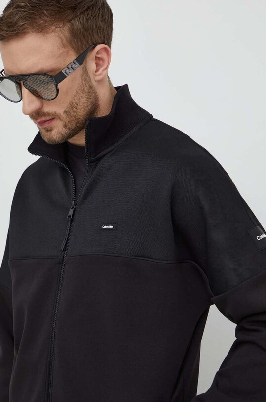Pulover Calvin Klein Brez kapuce črna K10K112244