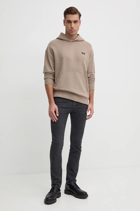 Calvin Klein hanorac de bumbac K10K112748 bej NC24