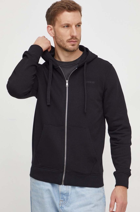 Guess bluza BROOKS z kapturem czarny M4RQ48.KBK32