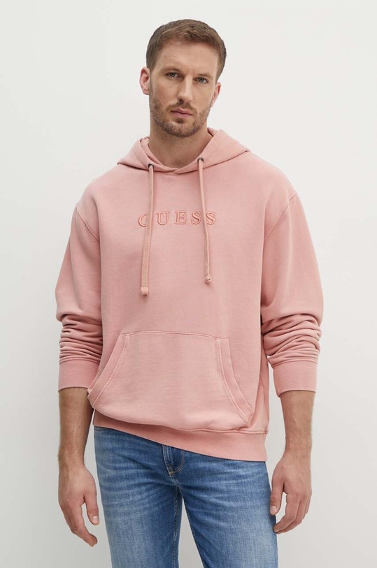 Guess bluza bawełniana różowy M4RQ33.K9YI1