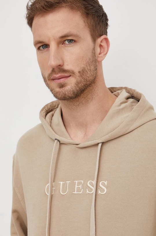 Ρούχα Βαμβακερή μπλούζα Guess M4RQ33.K9YI1 μπεζ
