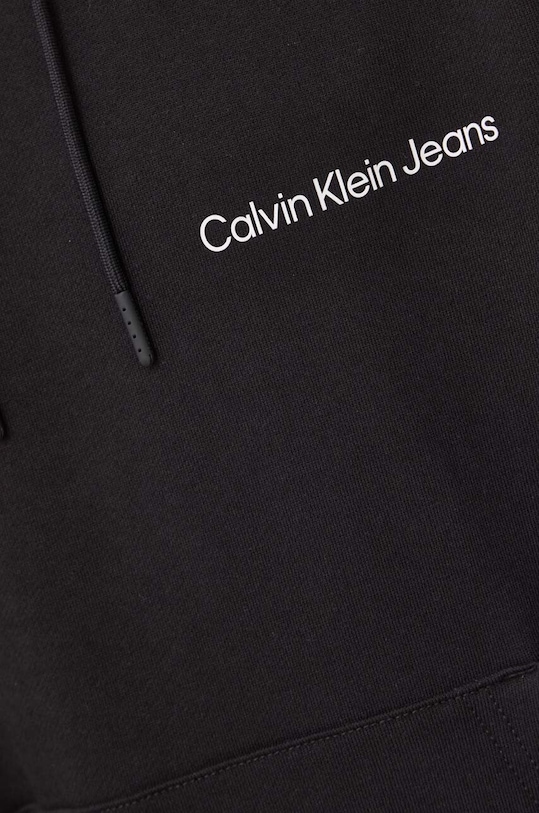 Βαμβακερή μπλούζα Calvin Klein Jeans J30J324620 μαύρο