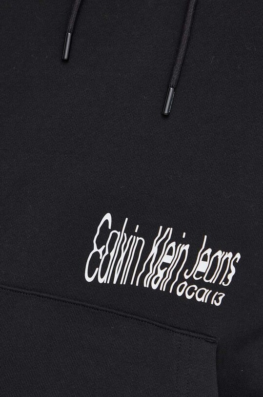 Calvin Klein Jeans pamut melegítőfelső J30J324969 fekete