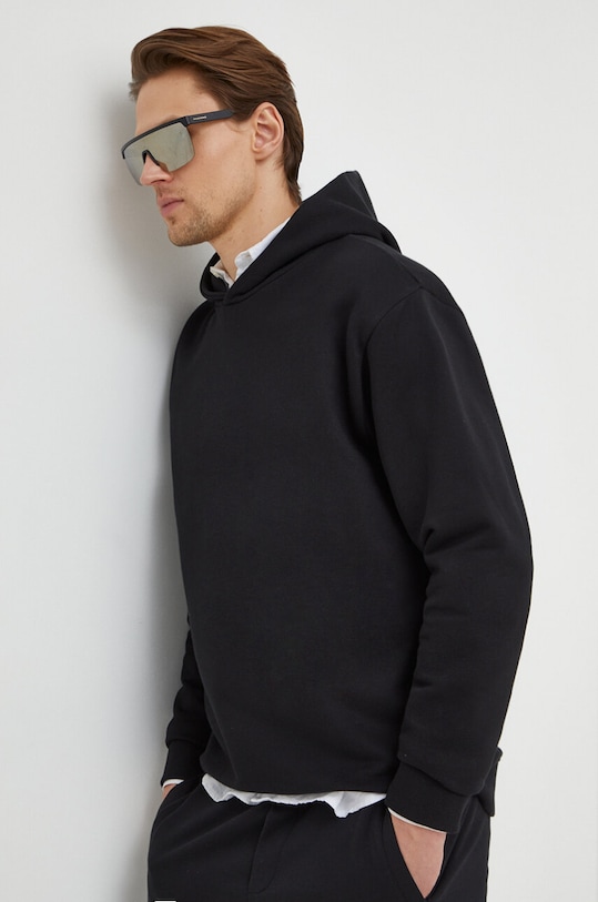 Îmbrăcăminte Just Cavalli hanorac de bumbac 76OAIG24.CF300 negru