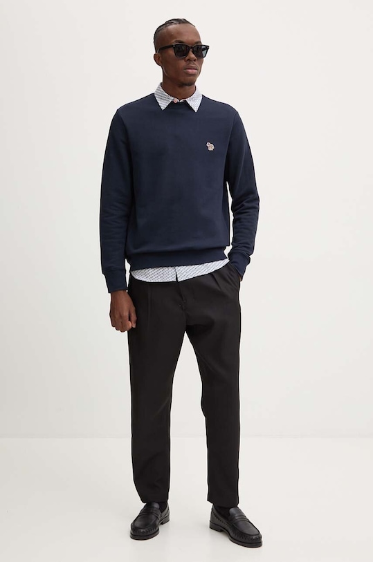 Βαμβακερή μπλούζα PS Paul Smith M2R.027R.KZEBRA σκούρο μπλε AW25