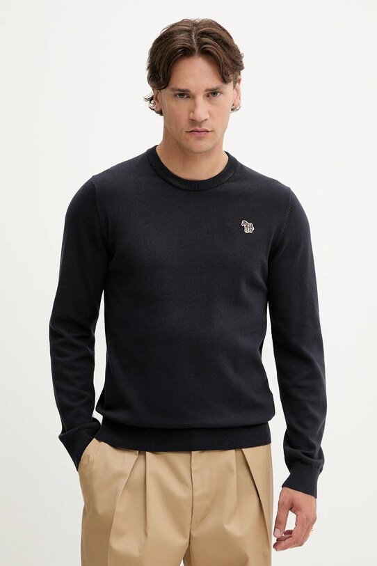 PS Paul Smith pamut pulóver pamut sötétkék M2R.503XZ.M21858
