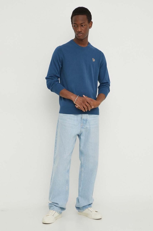 PS Paul Smith pamut pulóver M2R.503XZ.M21858 kék AW25